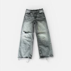 Zara Girls Wide Leg Gray Denim Jeans size 11-12